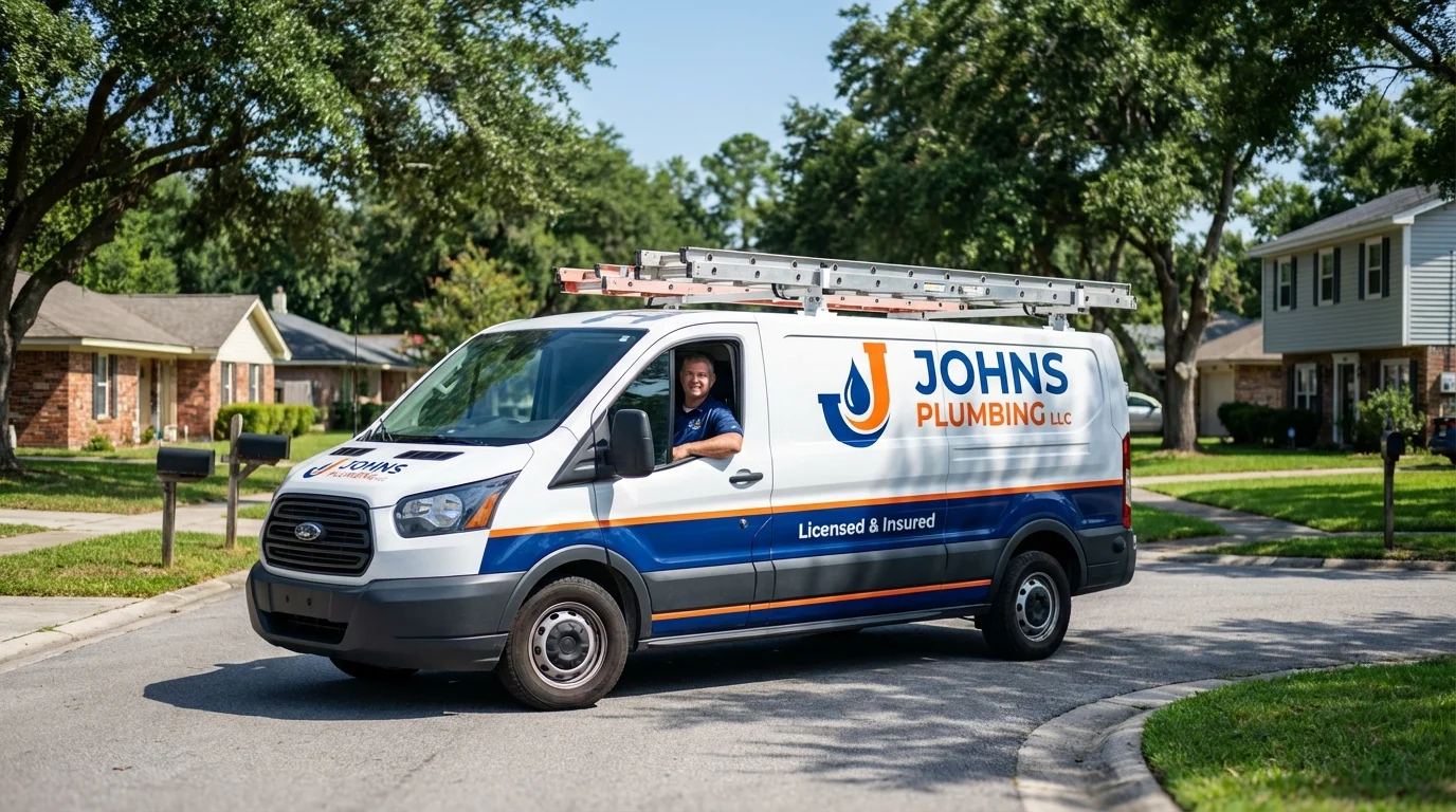 Johns Plumbing LLC service van in Everson, WA