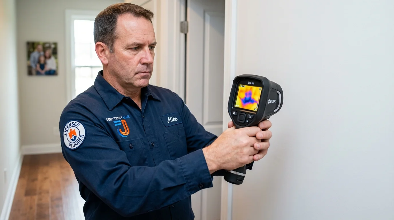 Thermal imaging leak detection by Johns Plumbing LLC in Everson